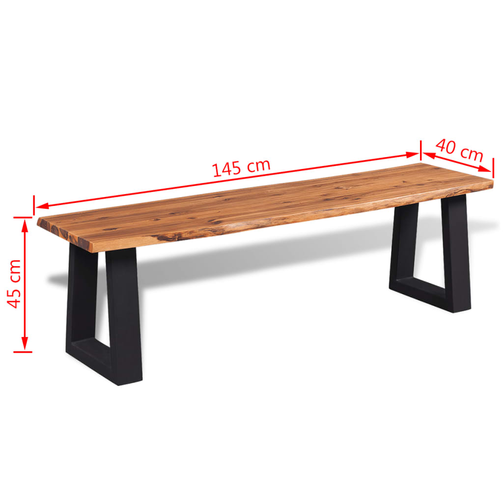 tömör akácfa pad 145 cm
