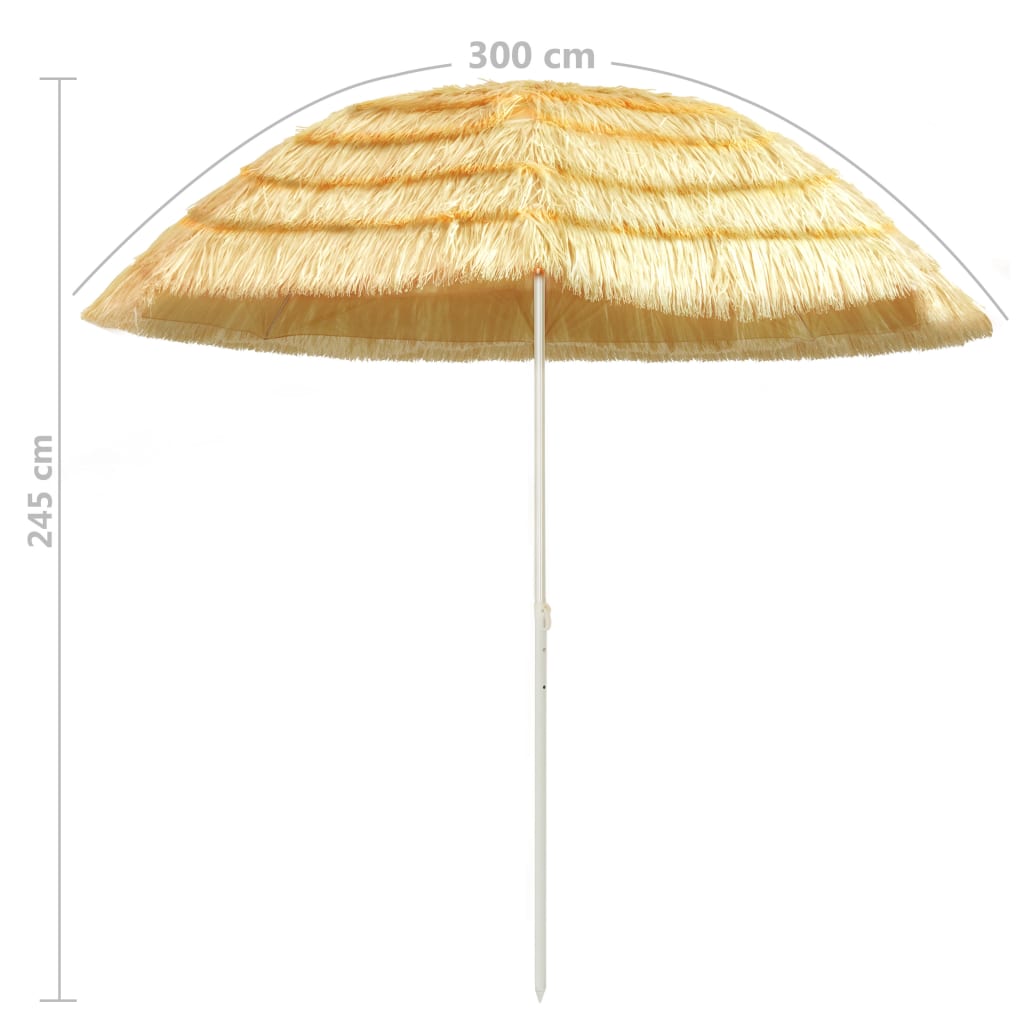 hawaii stílusú természetes strand napernyő 300 cm