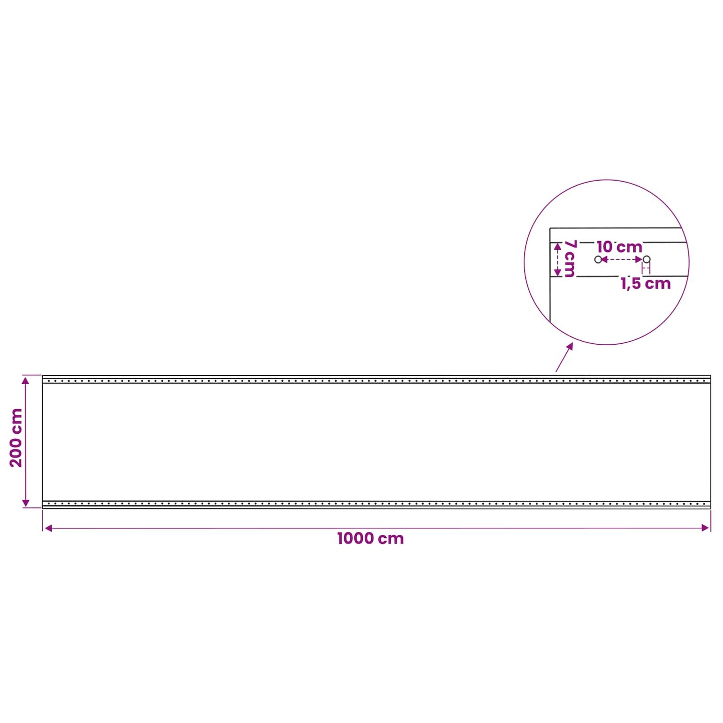fehér takaróponyva 260 g/m² 2 x 10 m