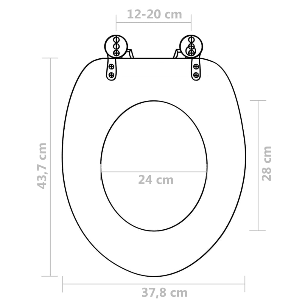 2 db vízcsepp mintás MDF WC ülőke