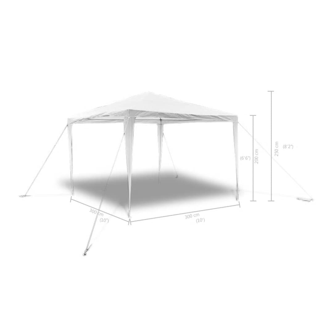 kerti pavilon piramis alakú tetővel 3 x 3 m