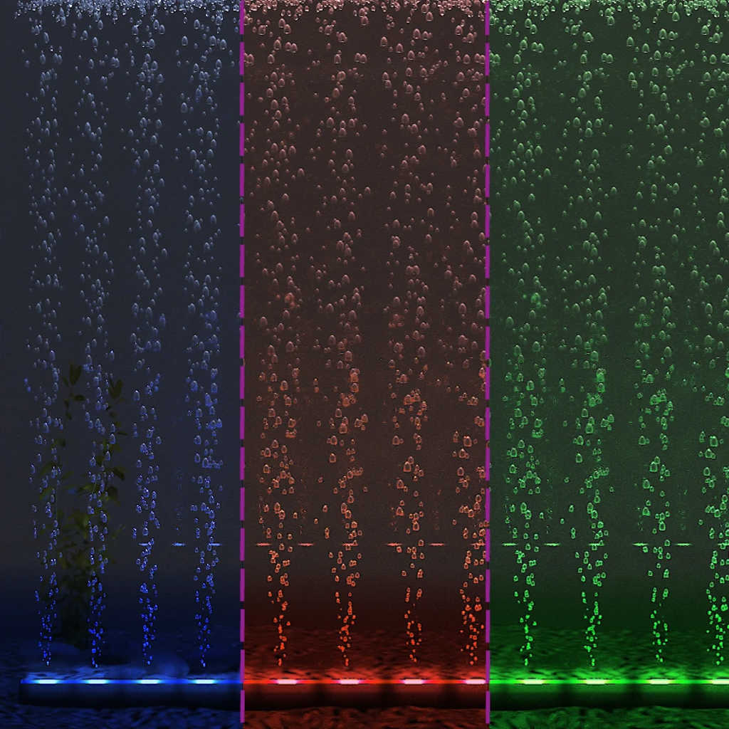 Vízalatti LED-es RGB buborékos akváriumlámpa 32 cm