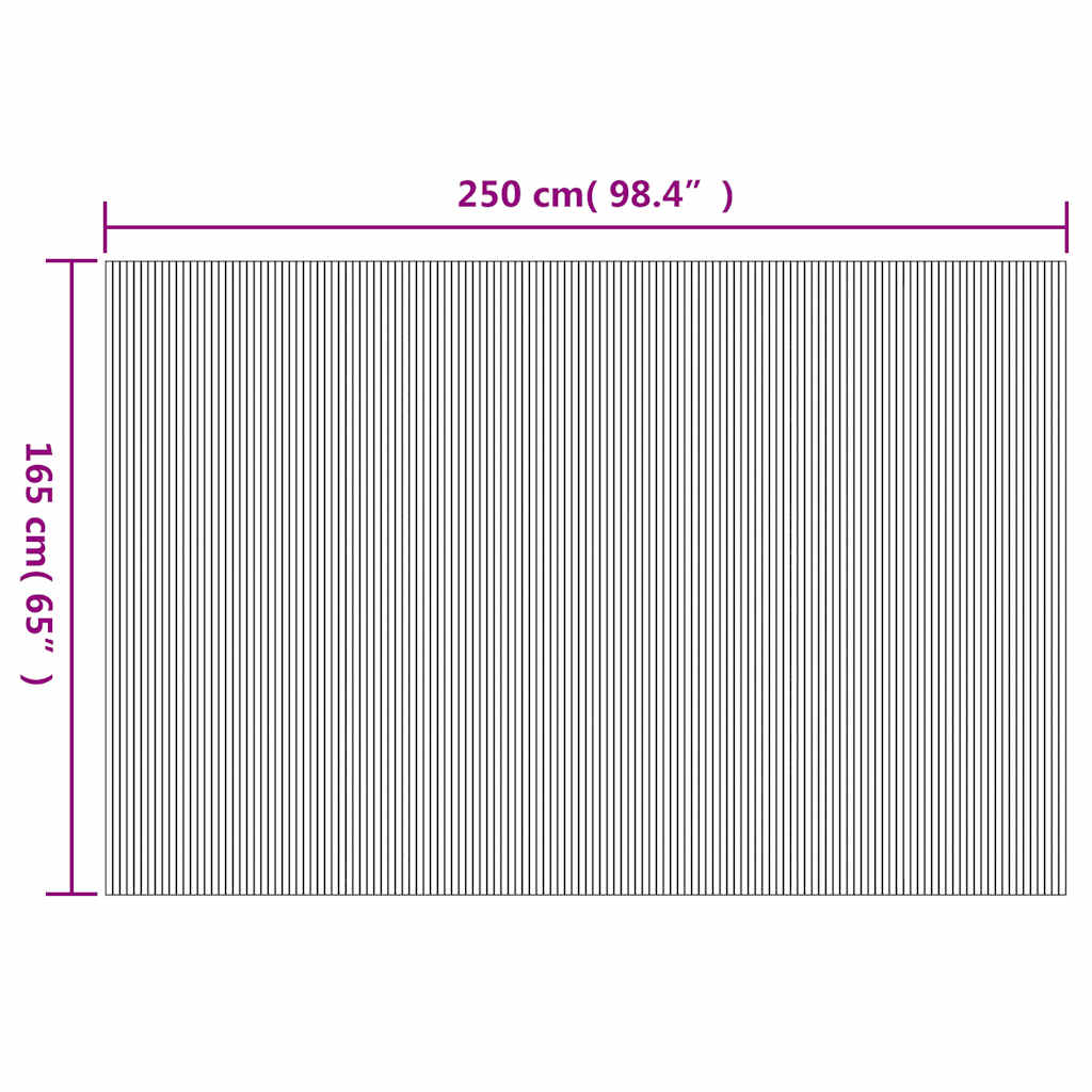 sötétbarna bambusz paraván szélessége 250 cm magassága 165 cm