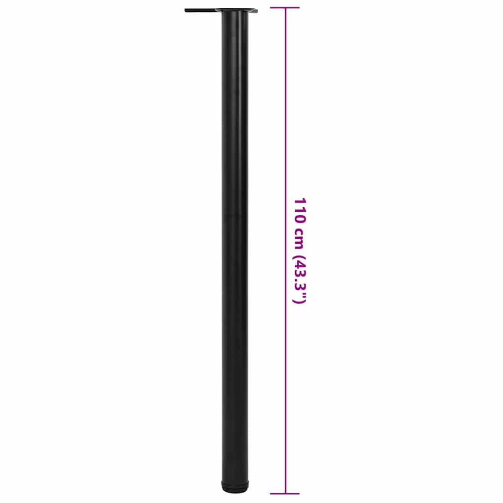 4 db állítható magasságú fekete asztalláb 1100 mm