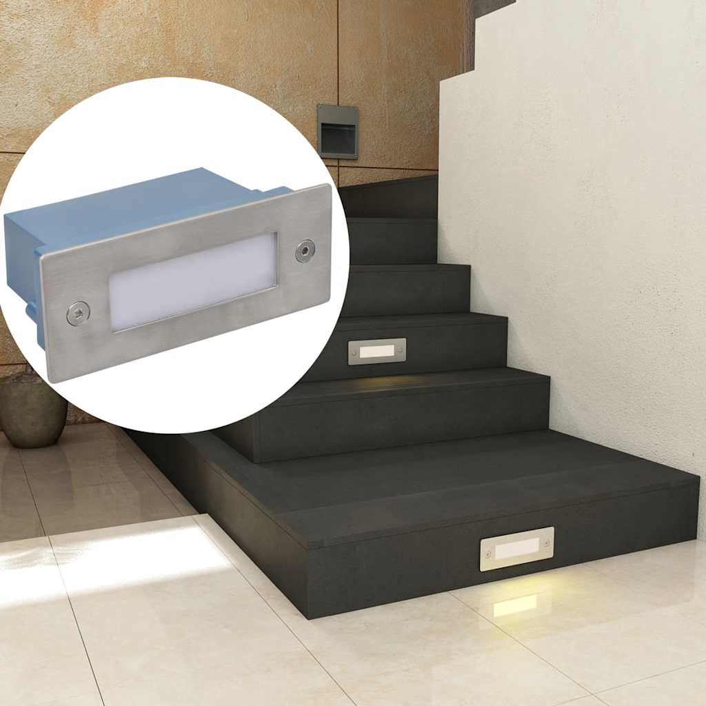 6 db süllyesztett LED lépcsőlámpa 44 x 111 x 56 mm