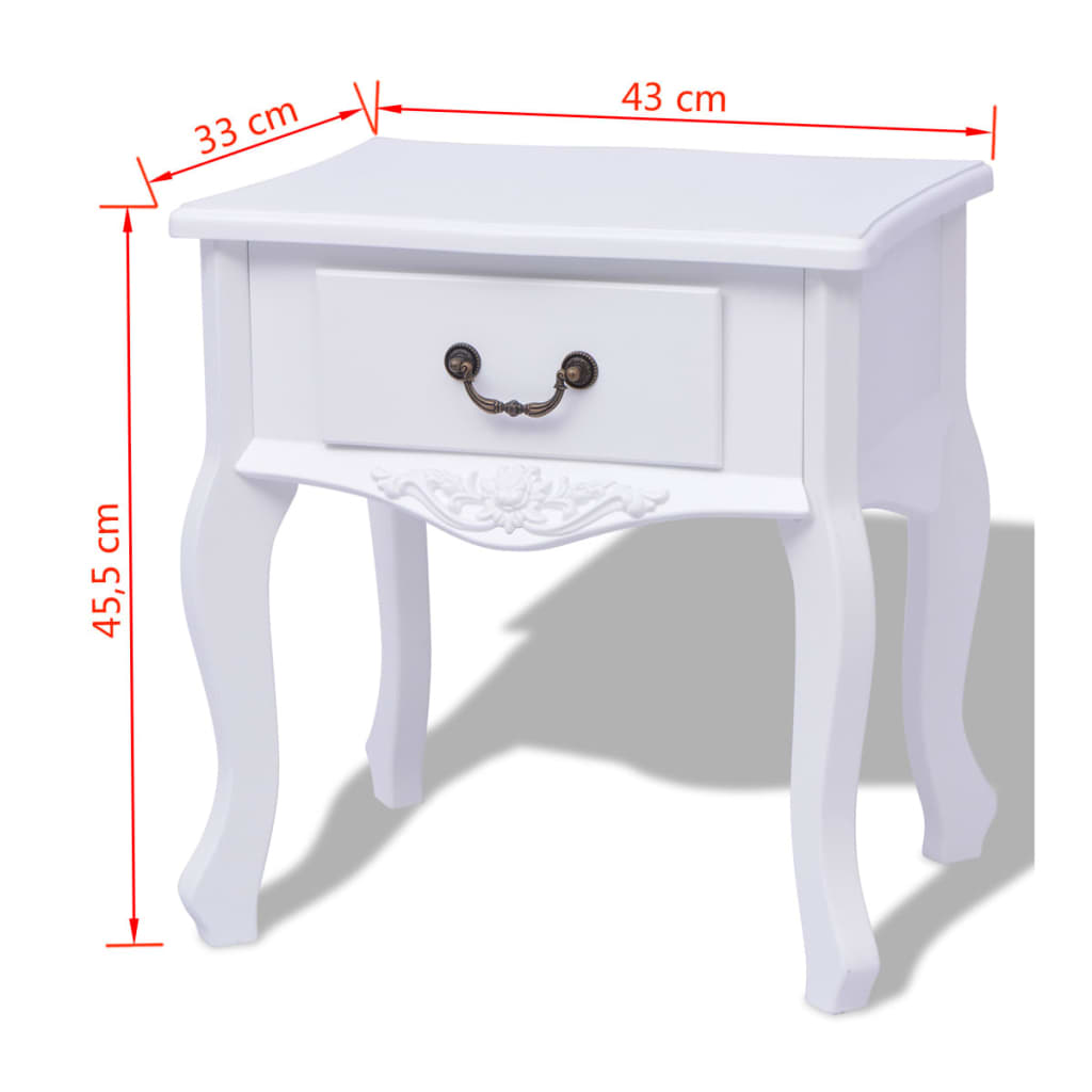 Fehér MDF éjjeliszekrény
