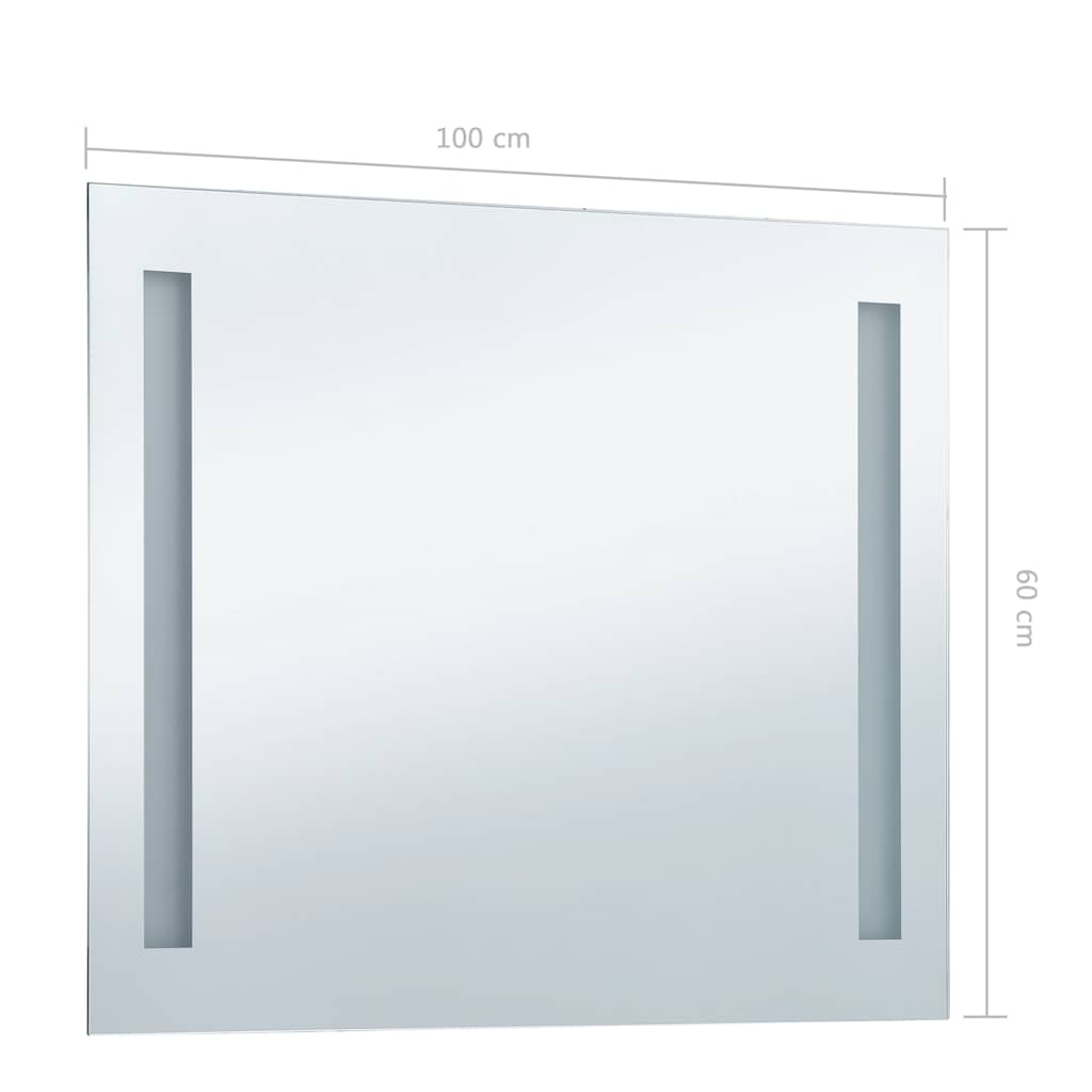 LED-es fürdőszobai falitükör 100 x 60 cm