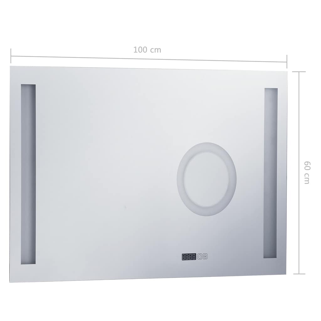 LED-es fürdőszobai falitükör érintésérzékelővel 100 x 60 cm