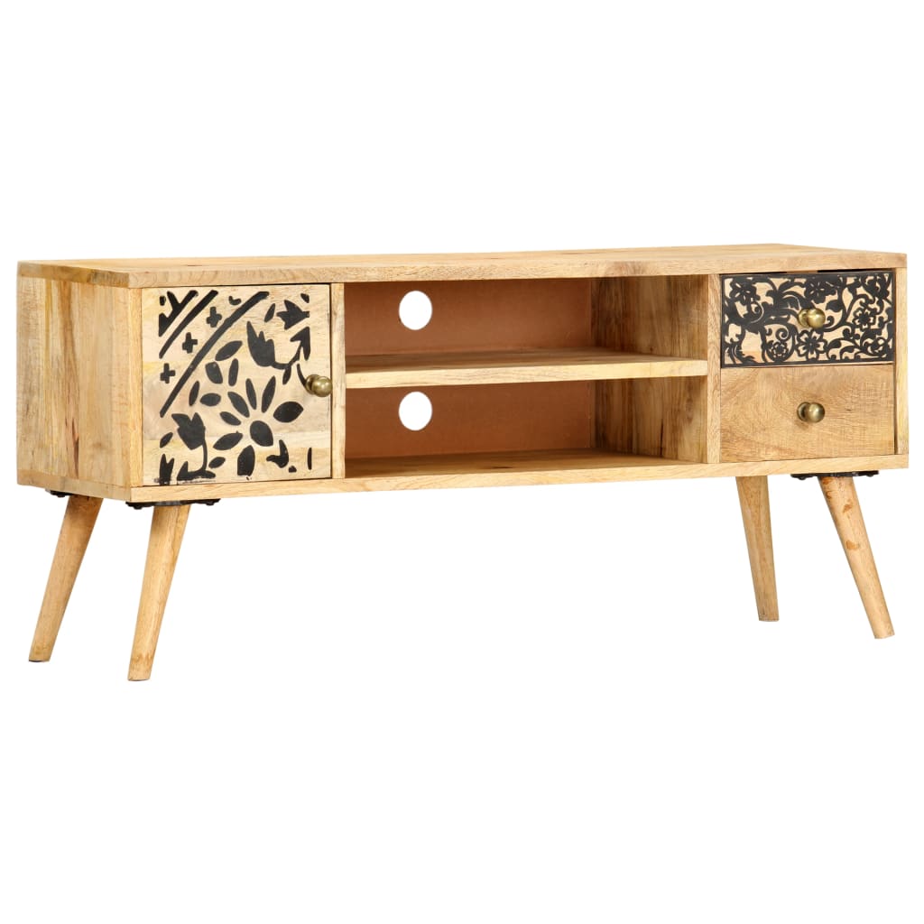 tömör mangófa TV-szekrény 100 x 30 x 45 cm
