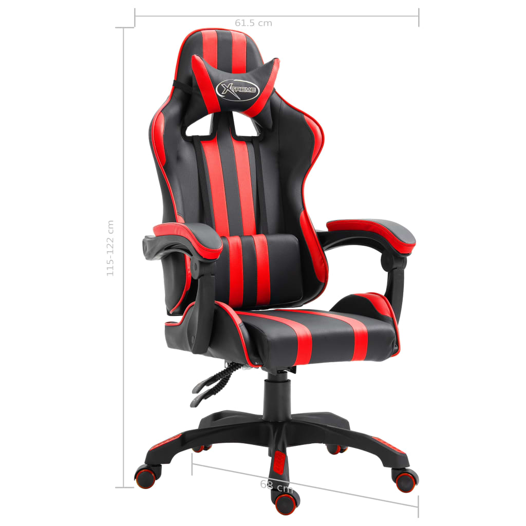 piros műbőr gamer szék