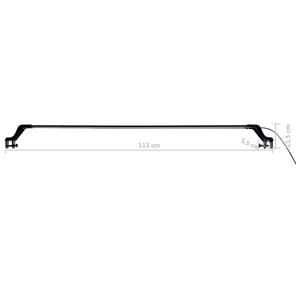 kék és fehér LED-lámpa akváriumhoz szorítókkal 115 - 130 cm