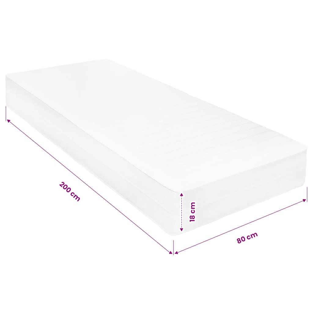viszkoelasztikus memóriahabos matrac 80 x 200 cm 18 cm H2