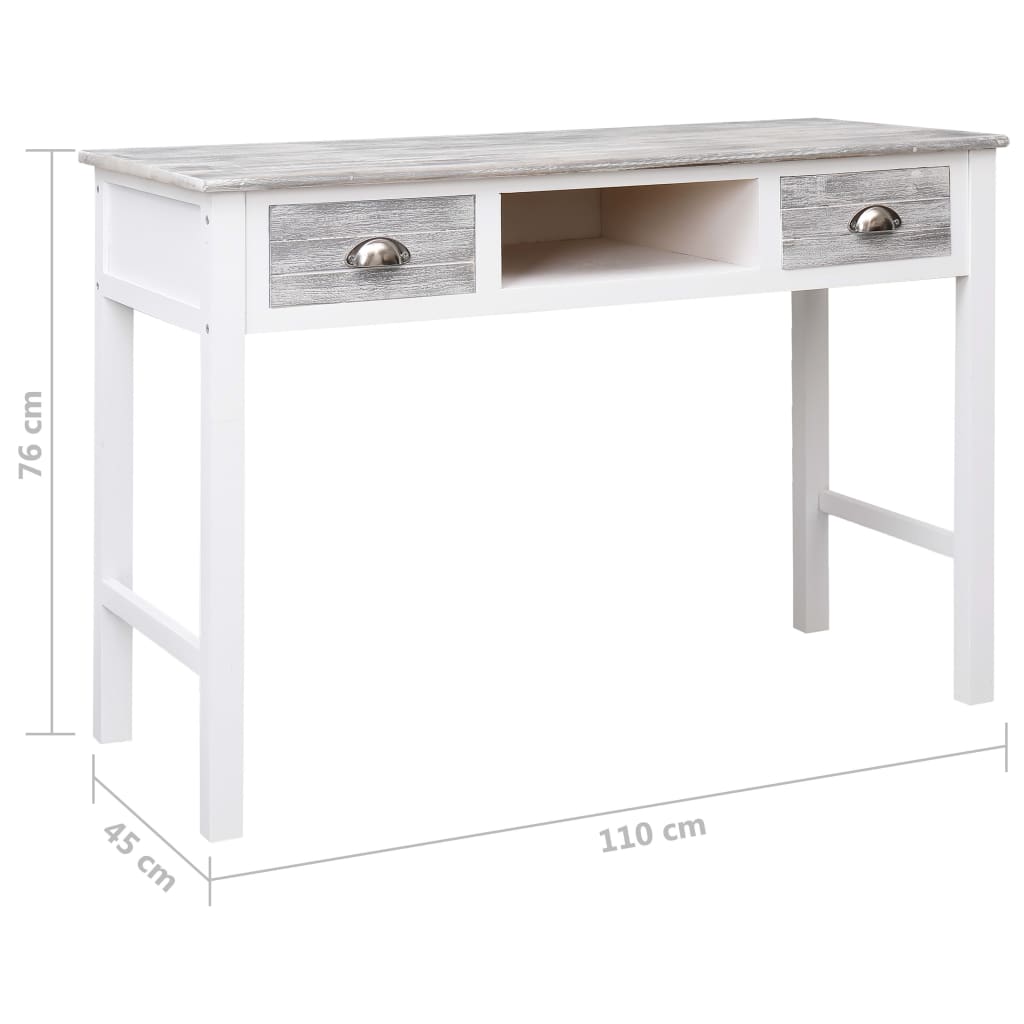 szürke fa íróasztal 110 x 45 x 76 cm