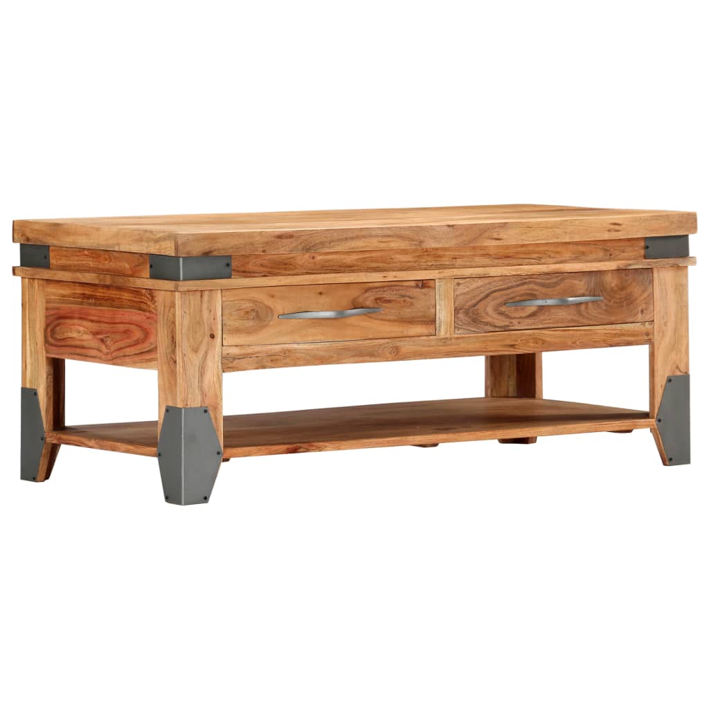 tömör akácfa dohányzóasztal 110 x 52 x 45 cm