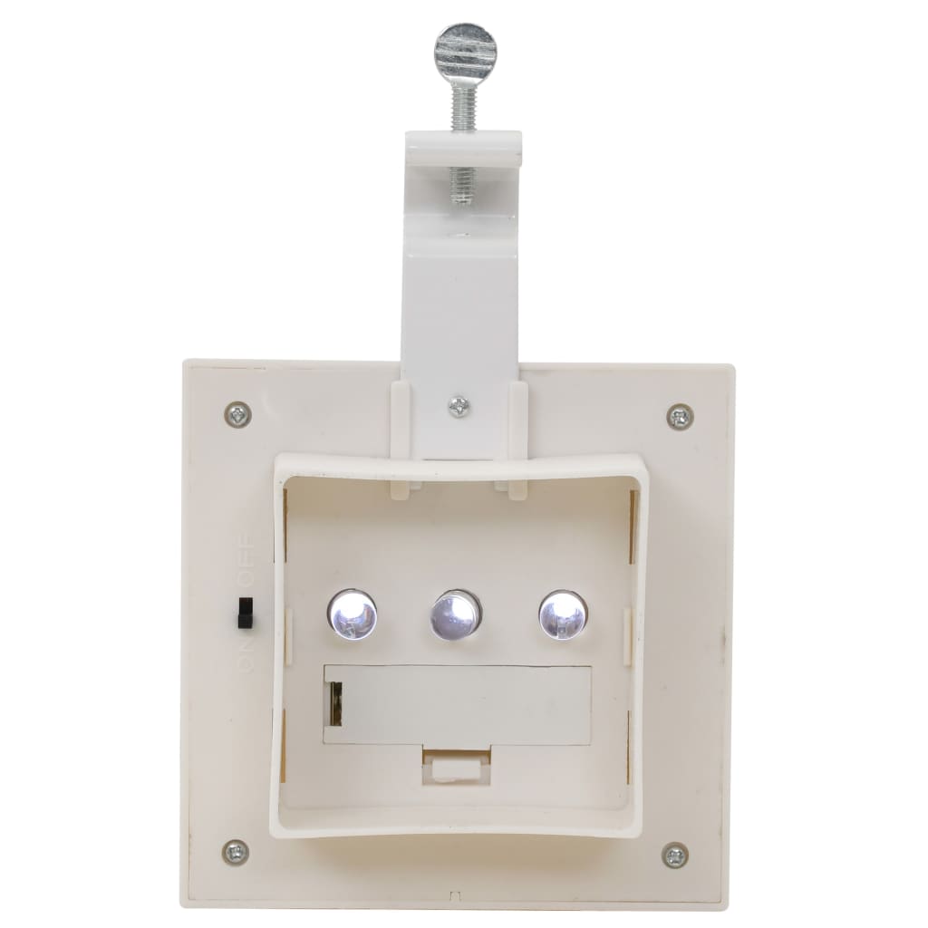 12 db fehér négyzet alakú kültéri napelemes LED lámpa 12 cm