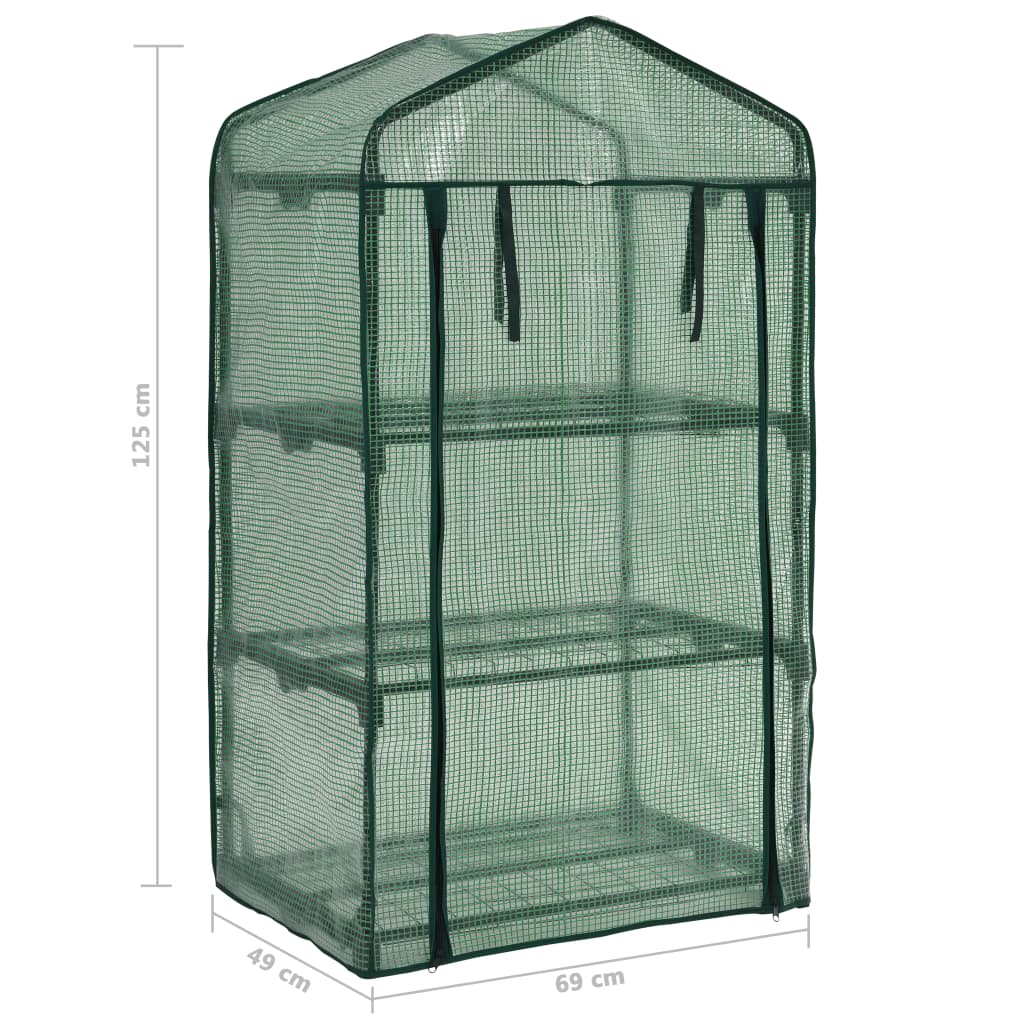 háromszintes mini melegház 69 x 49 x 125 cm