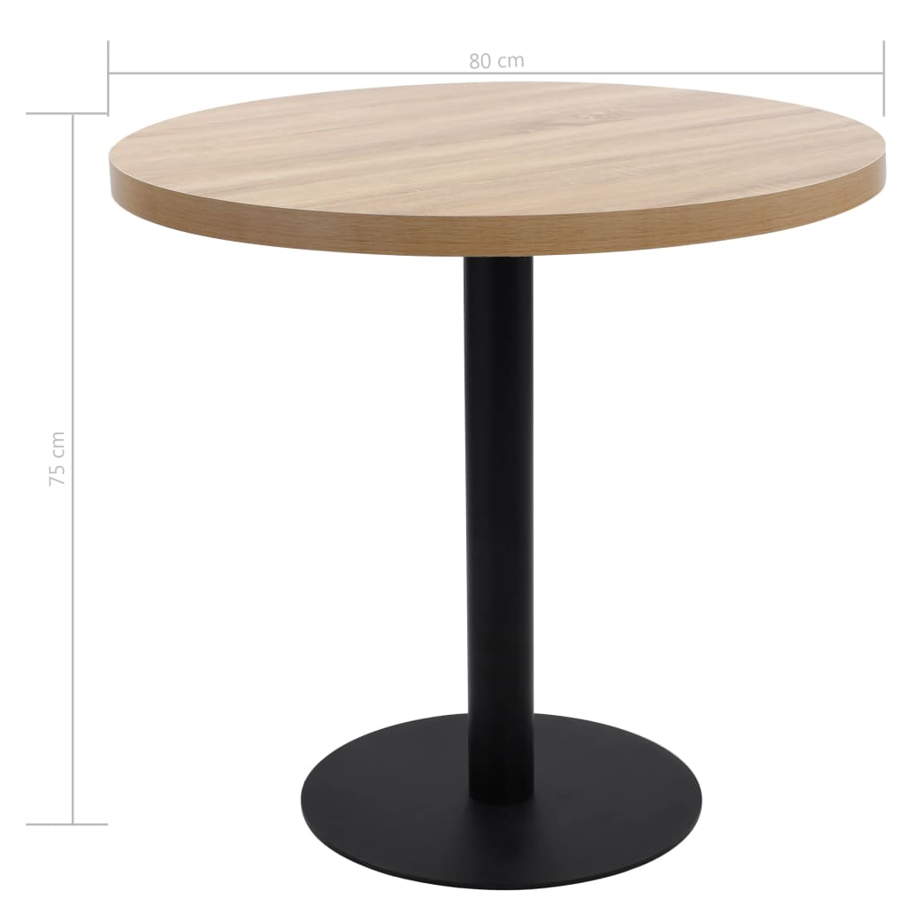 világosbarna MDF bisztróasztal 80 cm