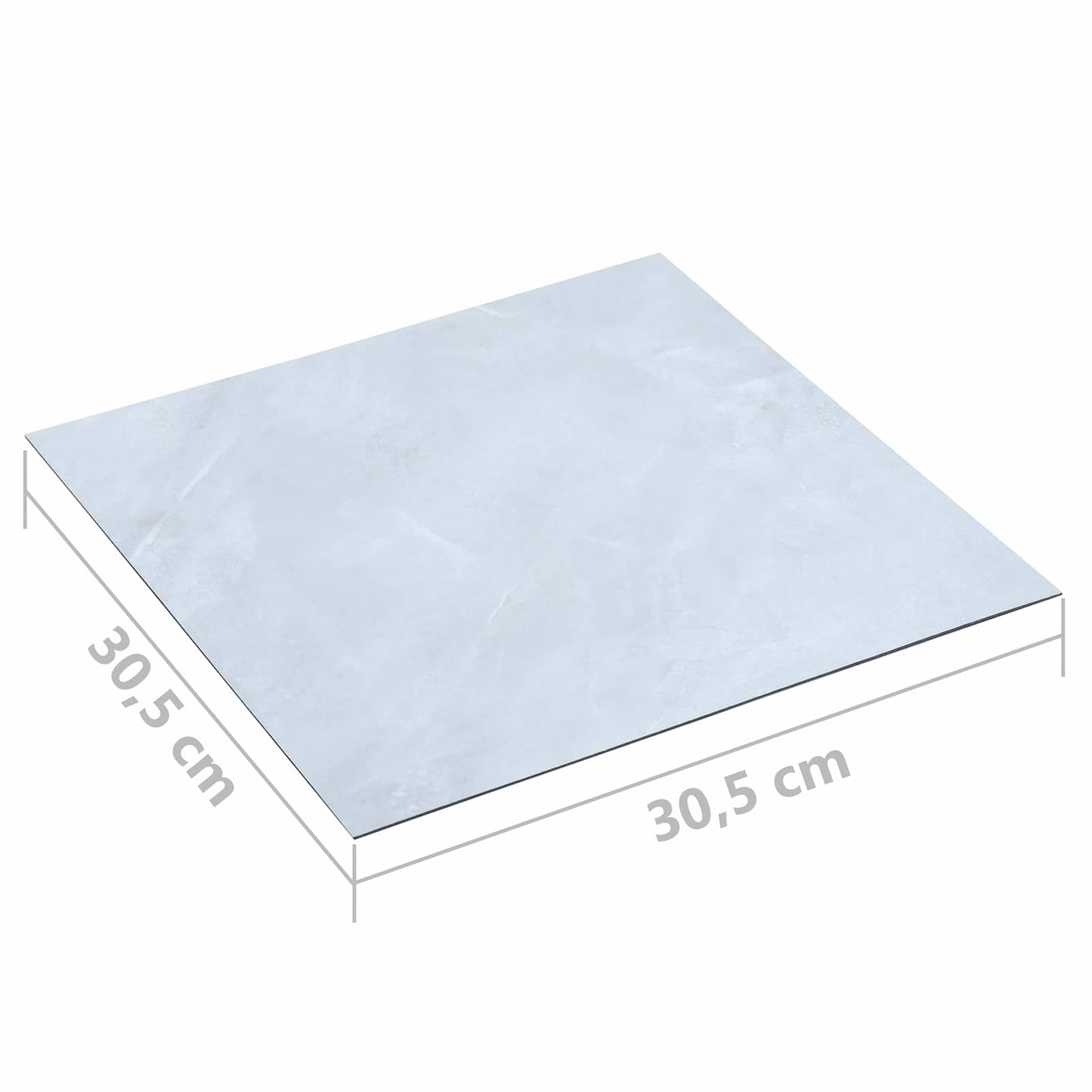Padlódeszkák 55 pcs Fehér 5,11 m² PVC