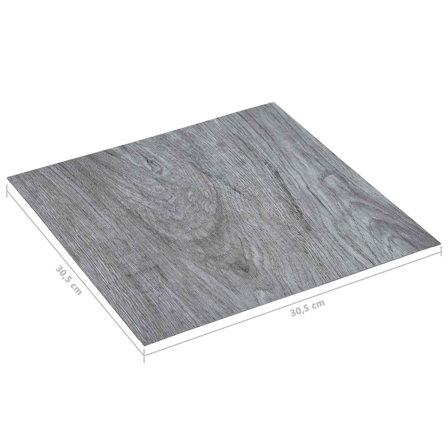 Padlódeszkák 55 pcs Világosszürke 5,11 m² PVC