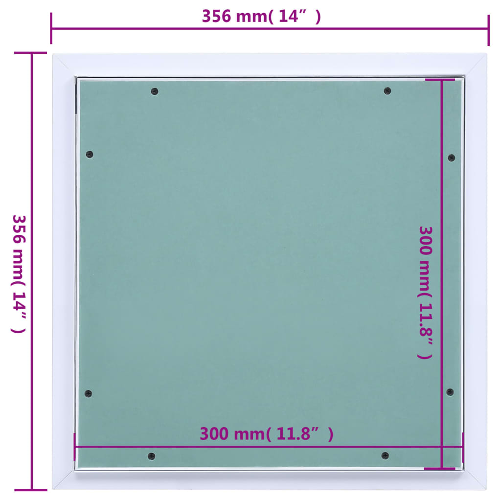 alumínium keretes és gipszkartonos hozzáférési panel 300x300 mm