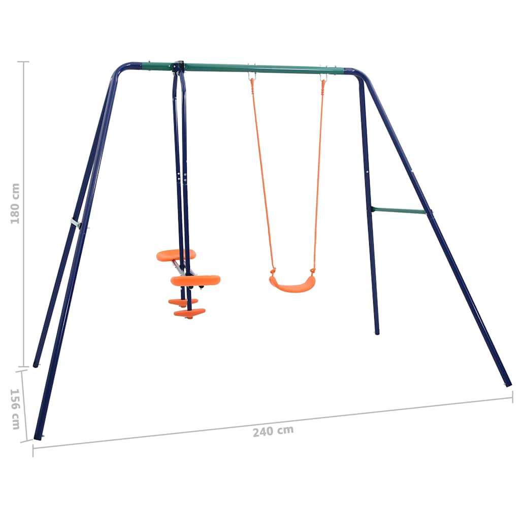 acél hintaszett 3 db üléssel
