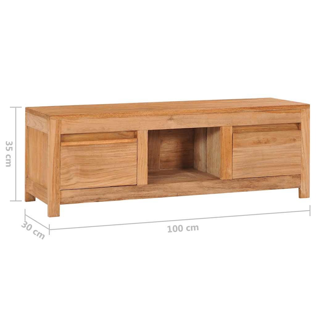 tömör tíkfa TV-szekrény 100 x 30 x 35 cm