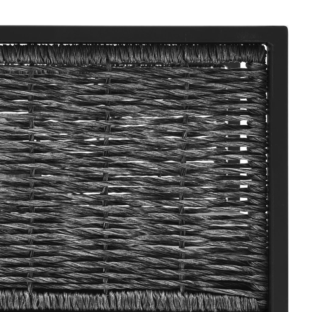 9 részes antracitszürke kerti polyrattan ülőgarnitúra párnákkal