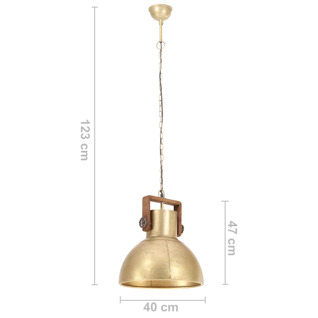 kerek sárgaréz ipari függőlámpa 25 W 40 cm E27