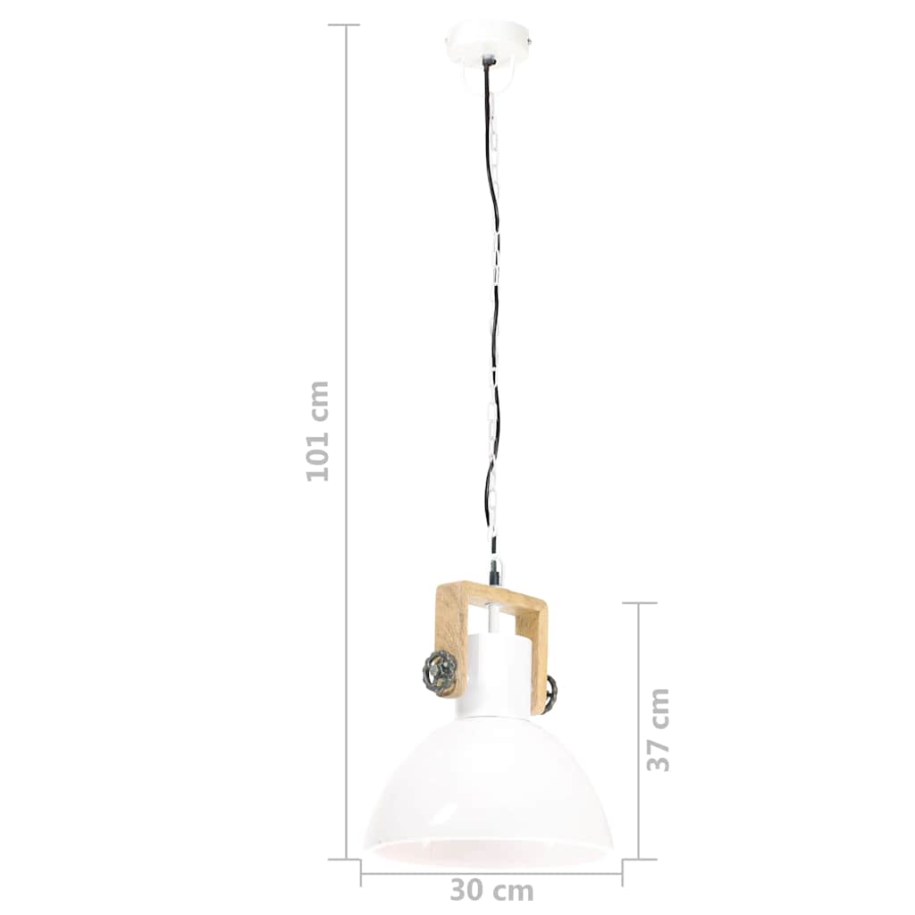 kerek fehér ipari függőlámpa 25 W 30 cm E27