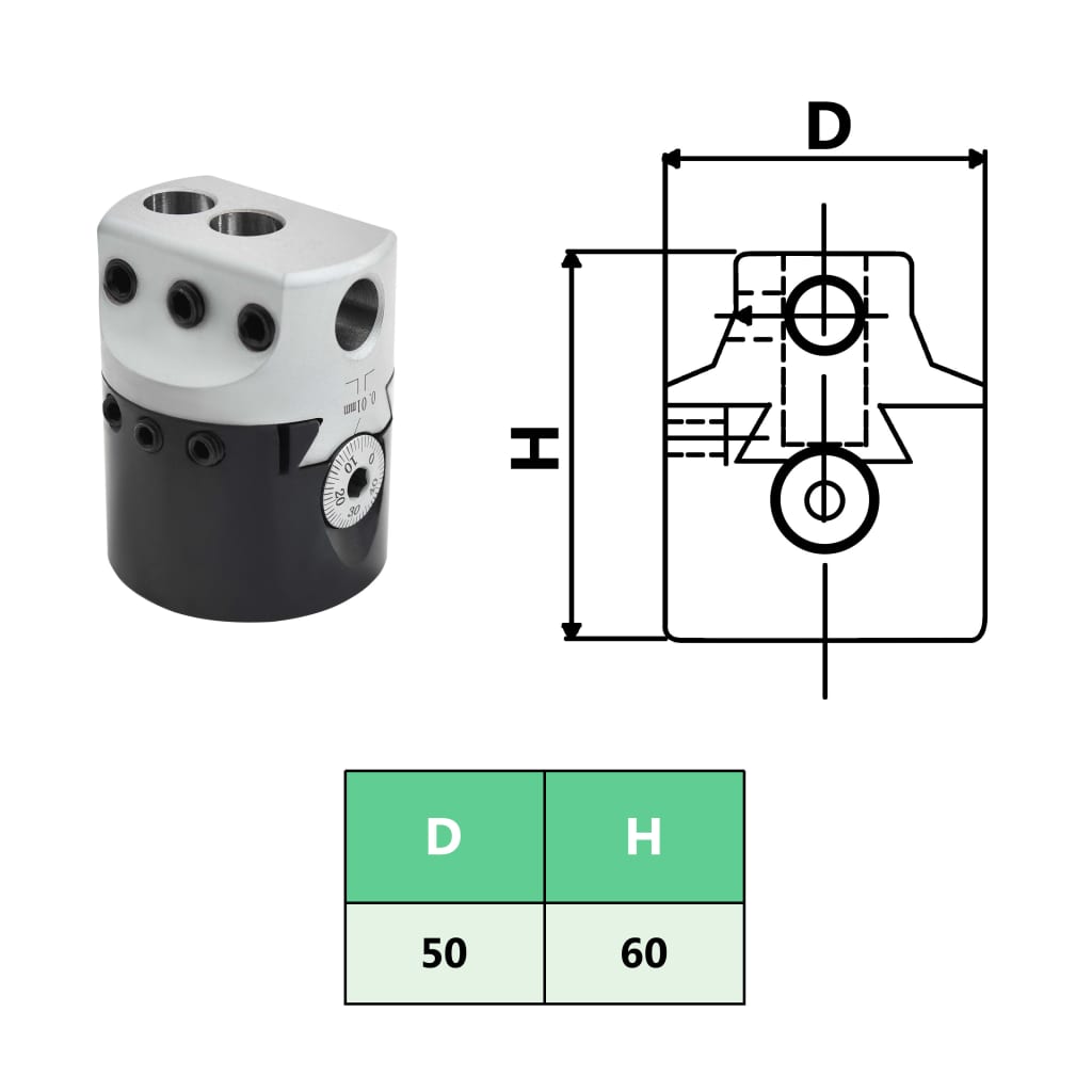 F1-12 fúrófej MT3-M12 fúrószárral maróesztergáláshoz 50 mm