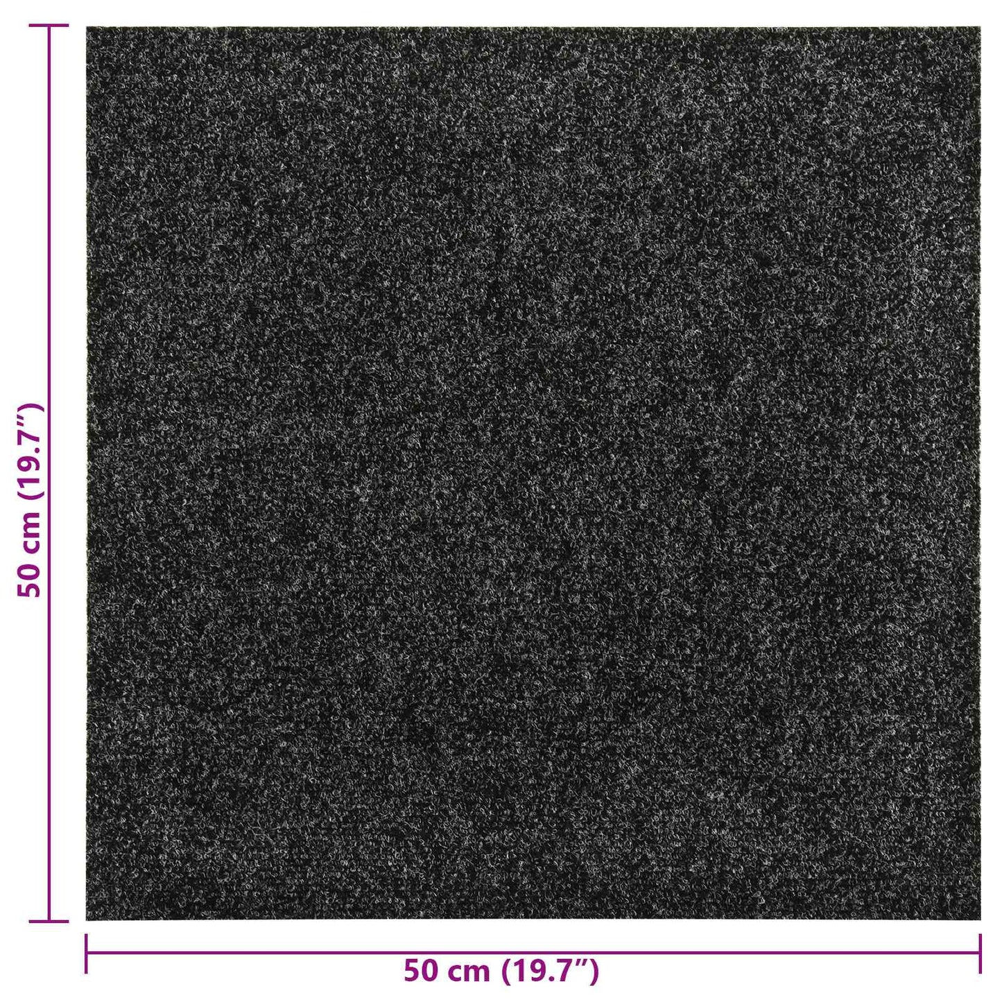 Szőnyeg 20 pcs Fekete 50 x 50 cm Bitumen
