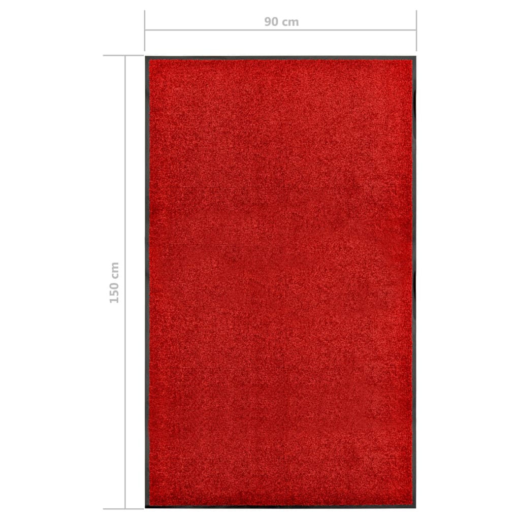 piros kimosható lábtörlő 90 x 150 cm