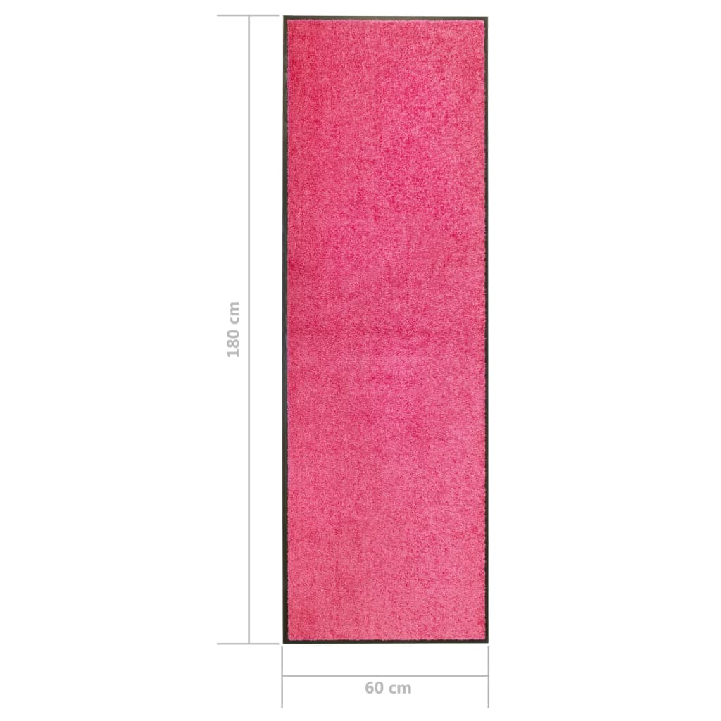 rózsaszín kimosható lábtörlő 60 x 180 cm