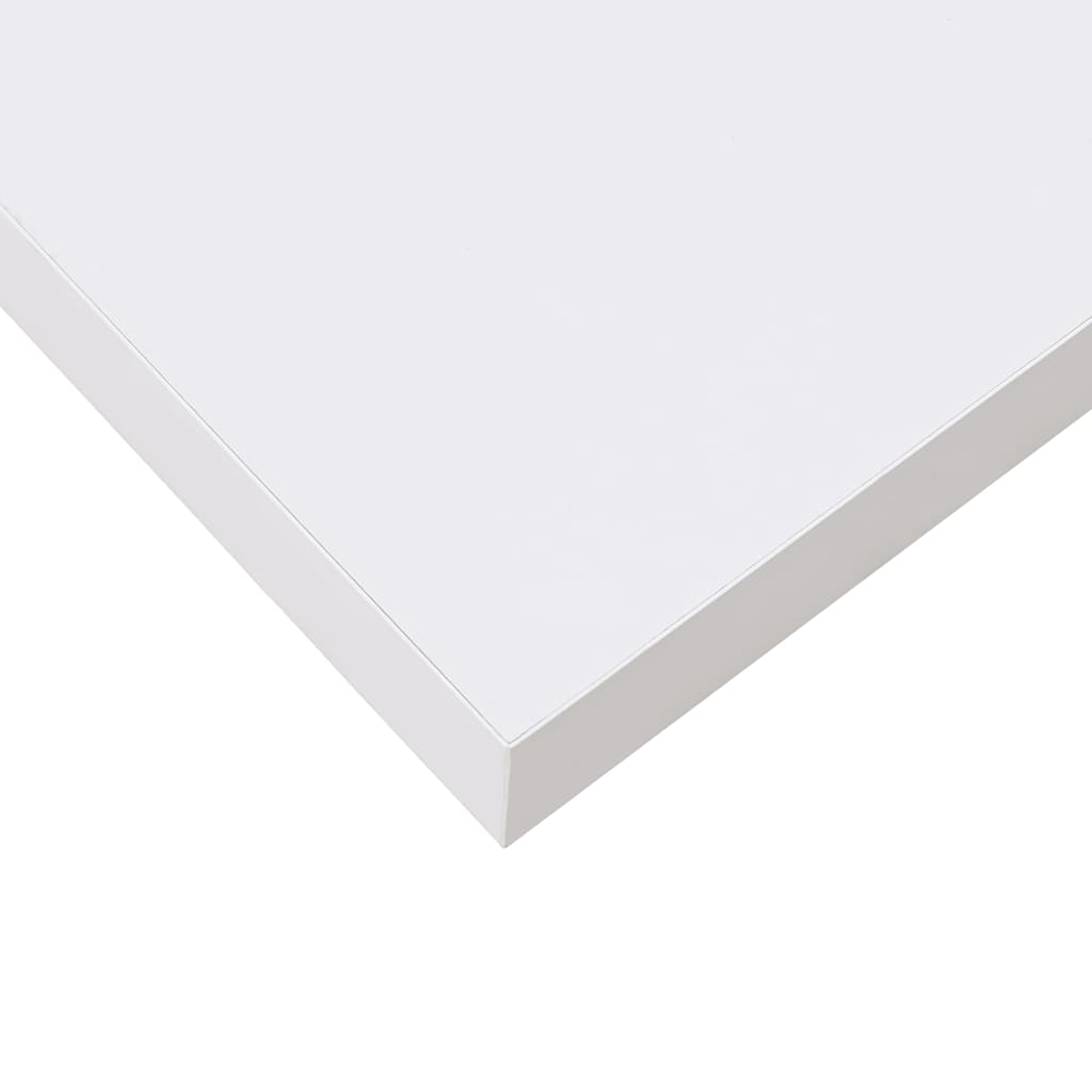 magasfényű fehér MDF lebegő fali polc 23 x 23,5 x 3,8 cm