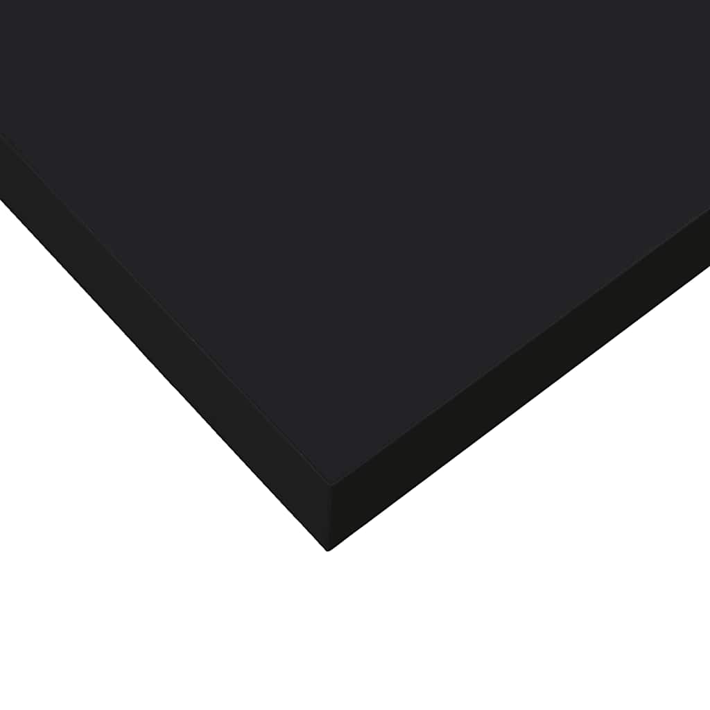 magasfényű fekete MDF lebegő fali polc 50 x 23,5 x 3,8 cm