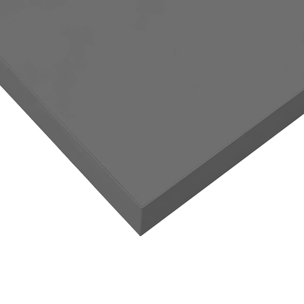 magasfényű szürke MDF lebegő fali polc 50 x 23 x 3,8 cm