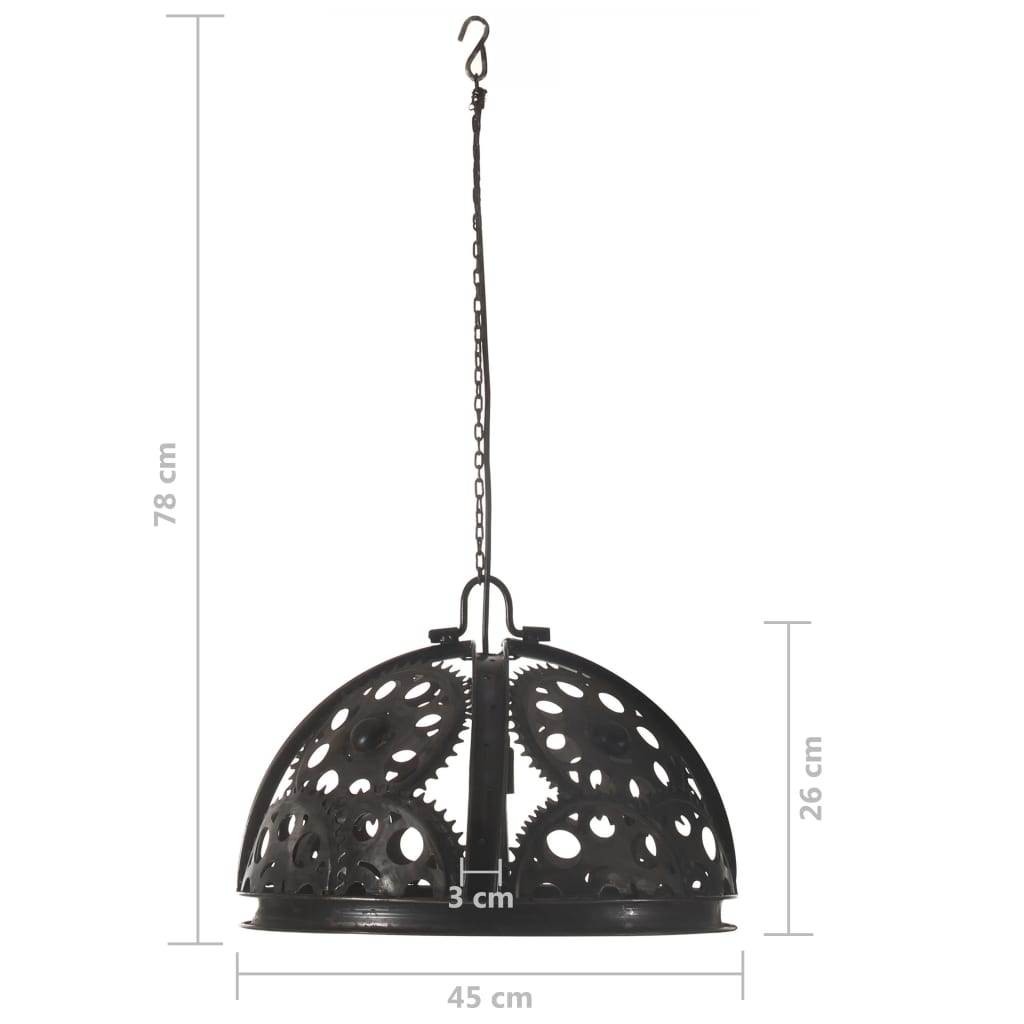 lánckerék-kialakítású ipari mennyezeti lámpa 45 cm E27