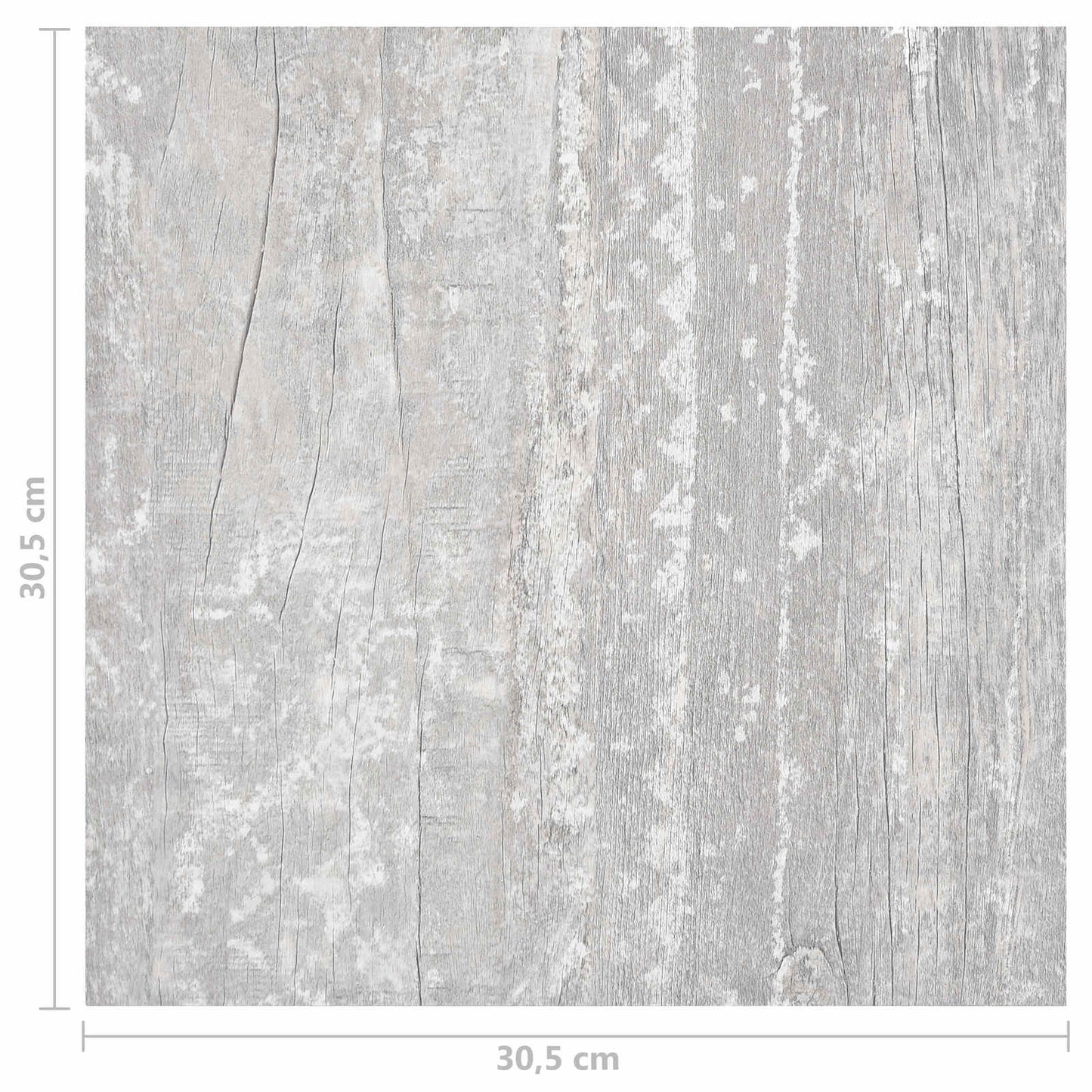 Padlódeszkák 5,11 m² 55 pcs PVC Világosszürke és fehér