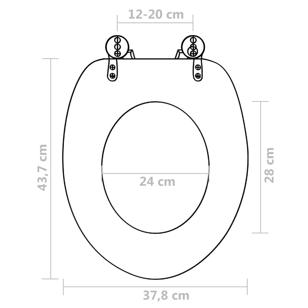2 db tengerpartmintás MDF WC-ülőke finoman záródó fedéllel