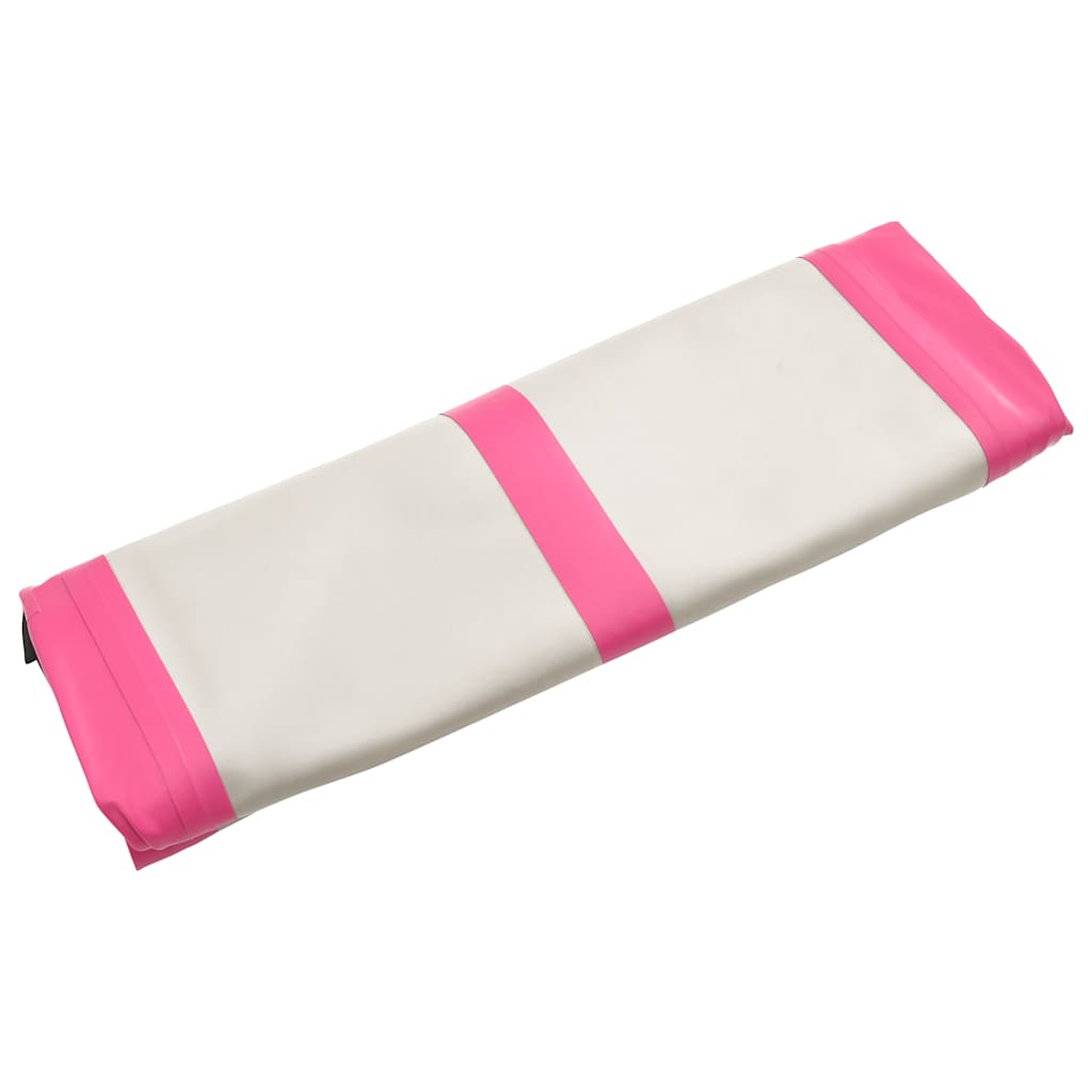 rózsaszín PVC felfújható tornamatrac pumpával 600 x 100 x 15 cm