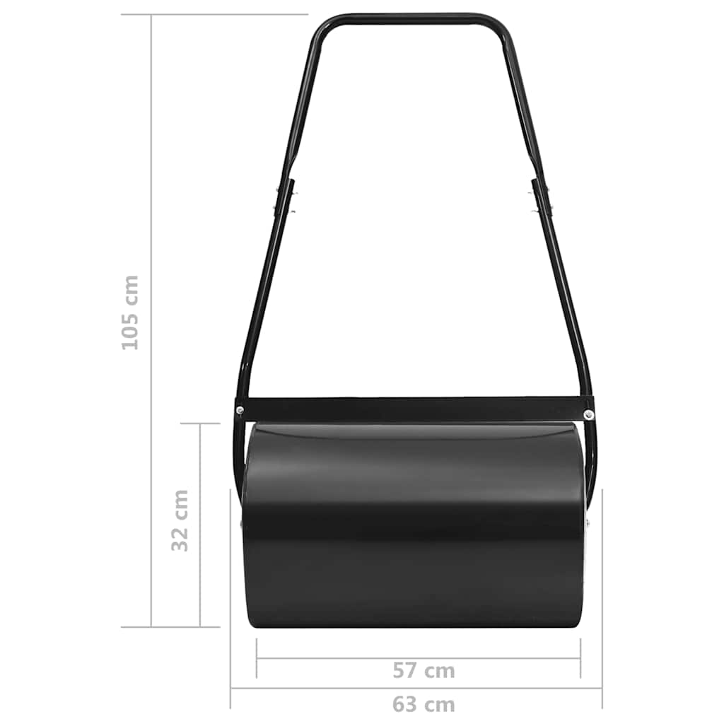 fekete gyephenger 63 cm 50 L