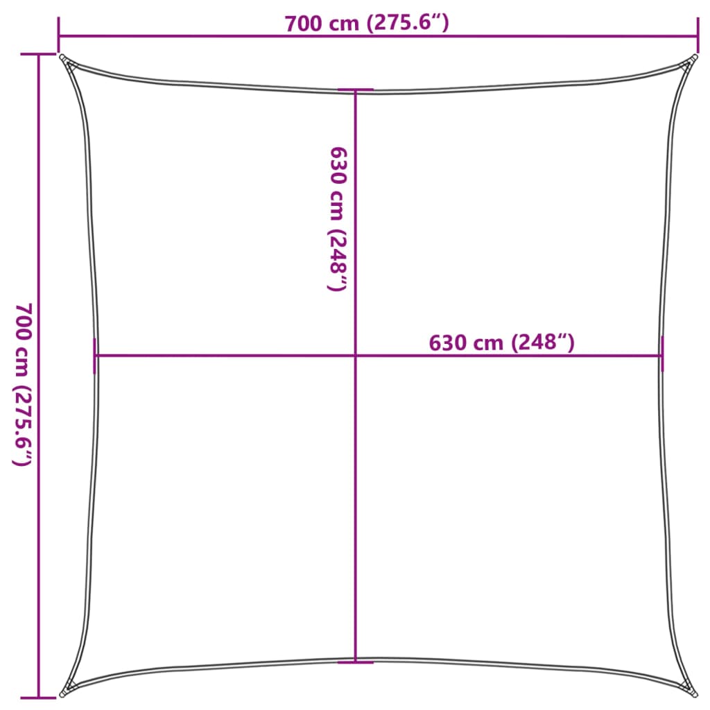 bézs HDPE napvitorla 160 g/m² 2 x 2,5 m