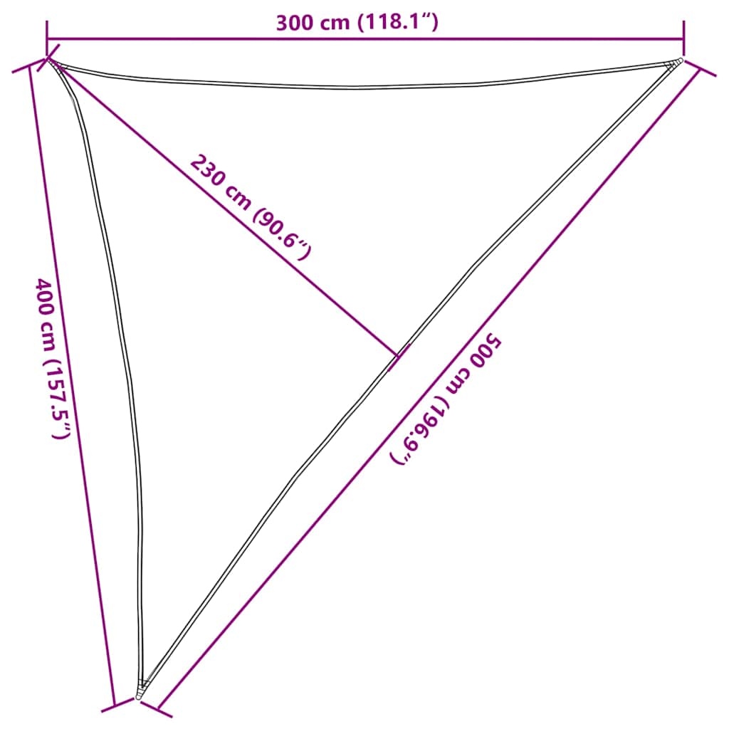 bézs HDPE napvitorla 160 g/m² 3 x 4 x 5 m