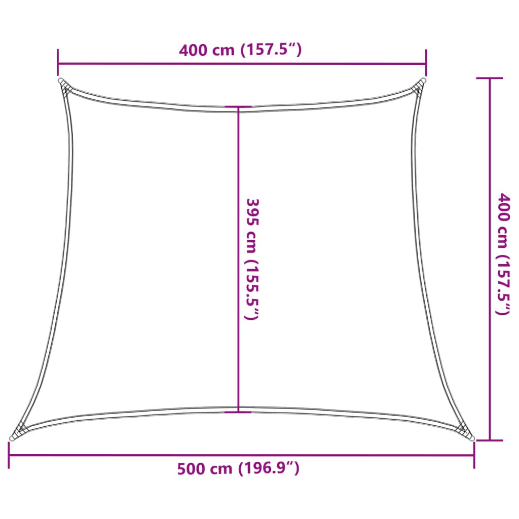 bézs HDPE napvitorla 160 g/m² 4/5 x 4 m
