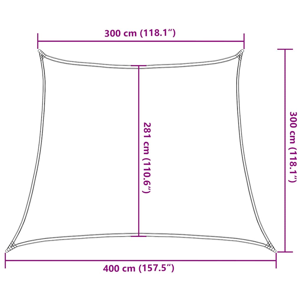 piros HDPE napvitorla 160 g/m² 3/4 x 3 m