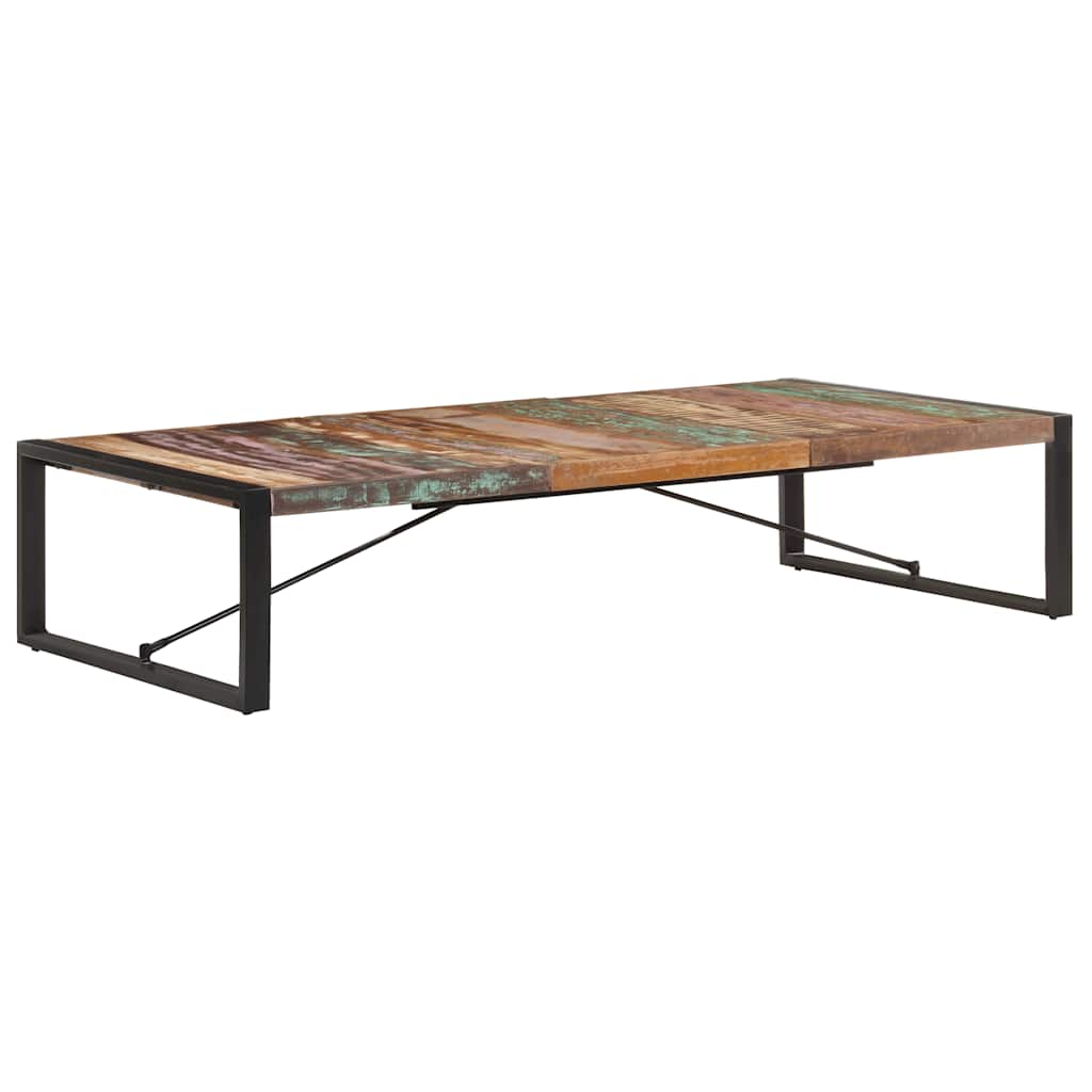 tömör újrahasznosított fa dohányzóasztal 180 x 90 x 40 cm