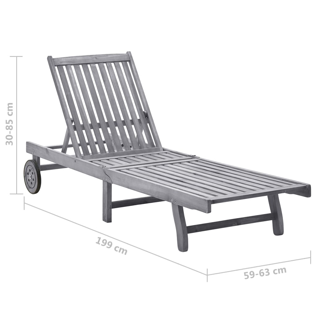 tömör akácfa napozóágy