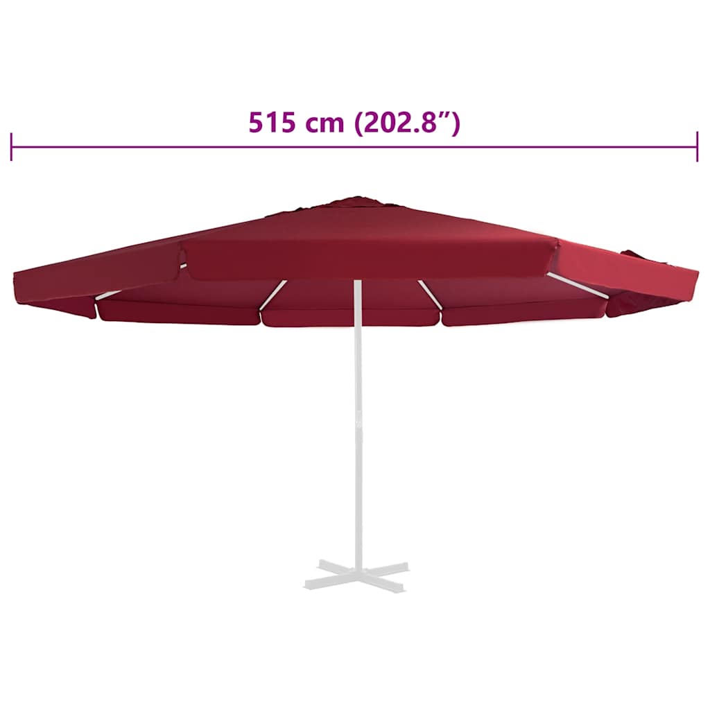 bordó kültéri napernyő csereponyva 515 cm