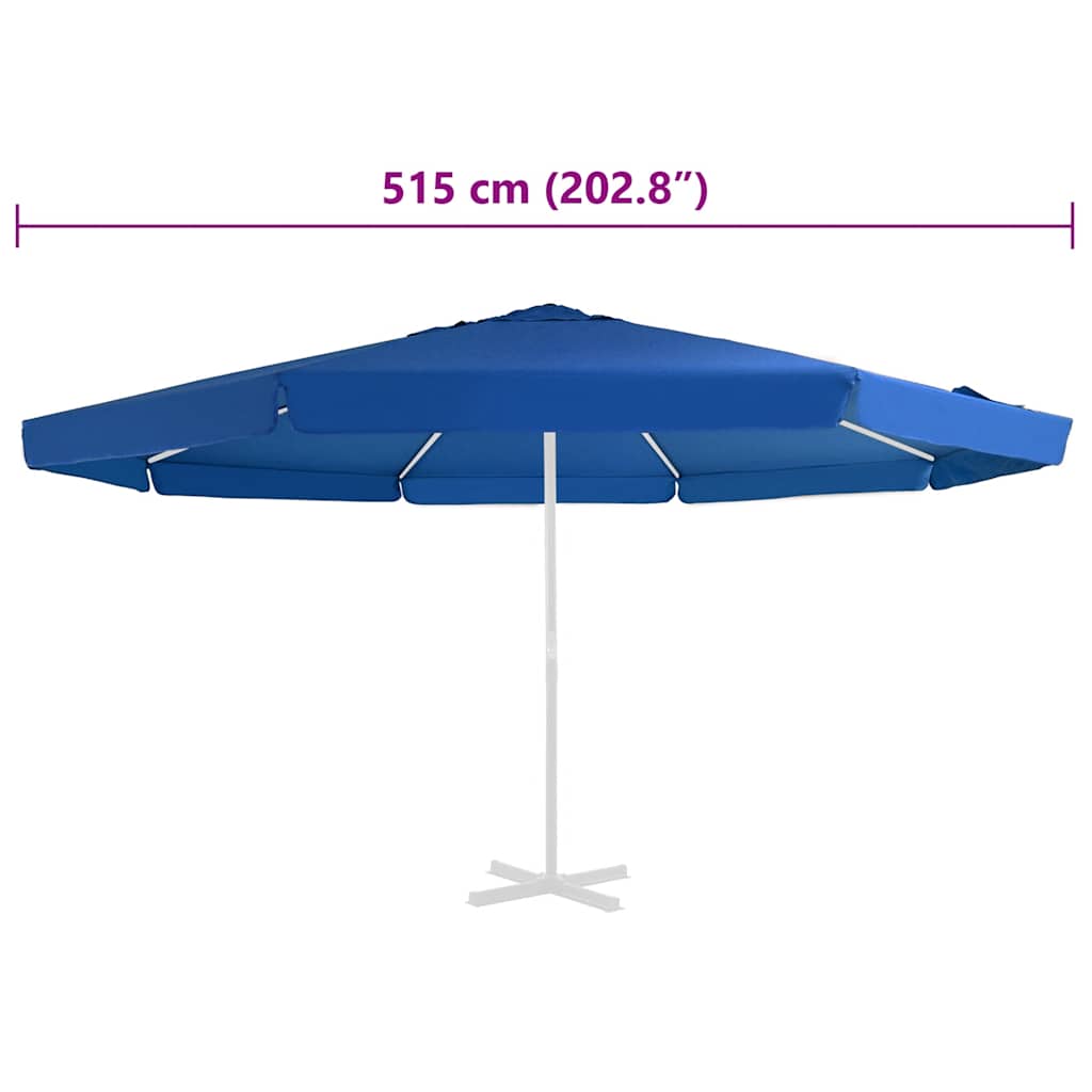 azúrkék kültéri napernyőponyva 515 cm