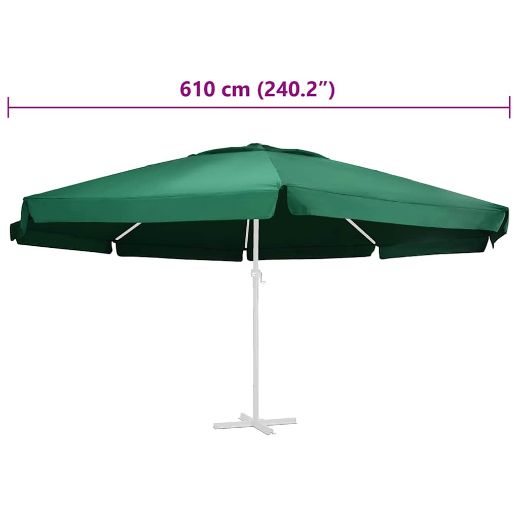 zöld kültéri napernyőponyva 610 cm